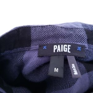 💙 Paige Flannel shirt blue and black plaid button down